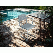 Chaise TUBE base luge avec accoudoirs - MDD