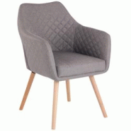 CLP Chaise de salle à manger Gent Tissu Gris - 311629 CLP Chaise de salle à manger Gent Tissu Gris - 311629