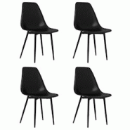 Décoshop26 - Lot de 4 chaises de salle à manger design simple en polypropylène noir et métal DEC025641 - noir 3000255362066 Décoshop26 - Lot de 4 chaises de salle à manger design simple en polypropylène noir et métal DEC025641 - noir 3000255362066