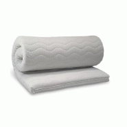 DER Bedding - Surmatelas Topper 65x180 - 8 cm – Mousse froide –  – HR50 – Medium – Housse en bambou - blanc 8721629454464