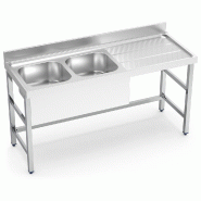 FRICOSMOS Evier avec support 2C,ED 1600x700x850 mm. Dimensions de la cuve 400x500x250 mm. - inox 056046OST