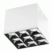 Gea Luce Plafonnier/Applique Gfa 9 Points Lumineux 36W 2850Lm 4000K Blanc Satiné Avec Optique Anti-Éblouissante - Gealuce - blanc GFA1141N