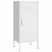 Helloshop26 - Armoire de rangement avec 2 étagères réglables 42,5 x 35 x 101,5 cm en acier blanc 02_0046883 - blanc acier 3000234475817