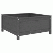 Helloshop26 - Jardinière bac lit surélevé plantes fleurs terrasse jardin 82,5 x 82,5 x 39 cm bois massif de pin gris 02_0037944 - 3000217796045 Helloshop26 - Jardinière bac lit surélevé plantes fleurs terrasse jardin 82,5 x 82,5 x 39 cm bois massif de pin gris 02_0037944 - 3000217796045