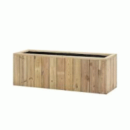 HORTALIA Jardinière d’extérieur en bois Atrium 120 x 34x 60 - marron Bois massif A1234