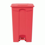 Jantex Poubelle à pédale 87 Litres en plastique rouge - rouge plastique polypropylène 3701188033718