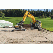 Lame niveleuse Egli pour pelle - 15-25 t, 390 kg sans plaque d'adaptation, 620 kg avec rouleau_0