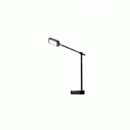 Lampe de table LED 8 W avec commande tactile et port USB, design moderne en plastique noir, intensité variable par paliers, H 37 cm - Perenz - noir 8