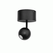 Mini Bora Surface 4,5 W 38° 2700 K Noir mat - Spot de plafond sphérique orientable haute fidélité des couleurs (IRC > 93) - Beneito & Faure - noir