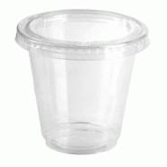 Packnwood FHC - 1 200 Pcs - Pot plastique PP transparent 165 ml avec couvercle PET plat - H62mm - Compatible micro-ondes et congélateur Packnwood FHC - 1 200 Pcs - Pot plastique PP transparent 165 ml avec couvercle PET plat - H62mm - Compatible micro-ondes et congélateur