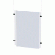 Porte-affiche A3 vertical - polystyrène 2mm - avec 4 pinces
