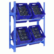 SimonRack Étagère à caisses à boissons, 4 caisses, 1000x800x300 mm, étagère à boissons, Bleu - Simonbottle - métal RS11L-06