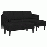 VidaXL Ensemble de Canapés avec coussin 2 pcs Noir Polyester Modèle Vega Office Concept - Matériau naturel 3329254