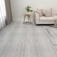 Vidaxl planches de plancher autoadhésives 55 pcs pvc 5,11 m² gris 324675
