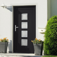 Vidaxl porte d'entrée anthracite 108x208 cm pvc 3187854