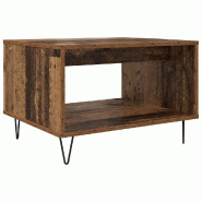 VidaXL Table basse Bois ancien 60 x 50 x 40 cm Bois d'ingénierie Modèle Polaris Essence Plus - 879609