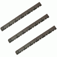 WellHome Marte - Lot de 3 finitions pour dalles de sol 60x6x1,3 cm, finition femelle, gris foncé - gris PK3622