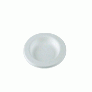 Betik Ecoline – 800 unités – Assiette ronde à bord large bagasse blanc  – Ø 18 cm - blanc Bagasse 1011225