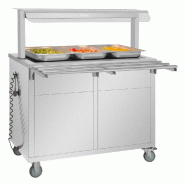Buffet central mobile avec plaque chauffante 3 x GN 1/1 - Buffalo - JB186