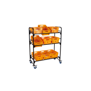 Chariot courrier bac postal 3x3 plan incliné - Référence : TR0P3x3 Chariot courrier bac postal 3x3 plan incliné - Référence : TR0P3x3