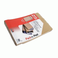 Enveloppe kraft armé à soufflets - bande adhésive - 26x33cm - par 25