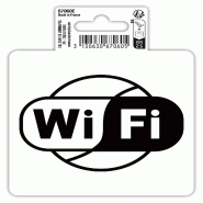 Exacompta - Réf. 67060E - 1 Panneau PVC adhésif antidérapant Wifi - 10x10 cm - Noir - noir 67060E