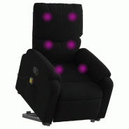 Fauteuil de massage inclinable Noir Tissu Modèle Ovoriax - 8721012173262_0