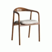 Fauteuil en bois et velours Pia Hanah Home - gris 8683743945153 Fauteuil en bois et velours Pia Hanah Home - gris 8683743945153
