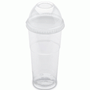 Gobelet Pot à Dessert  25cl NOVACUP VALUE PACK + Couvercle Dôme Ouvert Inclus Snacking Recyclé Transparent  Verrine - Lot de 6250 unités - transpa