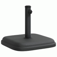 Helloshop26 - Base de parasol carrée 36 x 36 x 31 cm installation facile tout temps ambiance extérieure en plastique noir 02_0047470 - noir 30002347