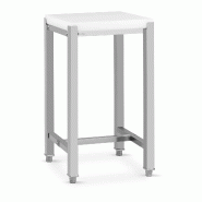 Helloshop26 - Billot boucherie 40 x 50 cm hauteur de travail 80 cm acier inoxydable / plastique (polyéthylène) 14_0004510 - inox 3000206551532_0