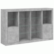 Helloshop26 - Buffet bahut commode armoire meuble de rangement organisateur cuisine salle de séjour salon avec lumières LED 3 pcs 02_0037221 - 30002 Helloshop26 - Buffet bahut commode armoire meuble de rangement organisateur cuisine salle de séjour salon avec lumières LED 3 pcs 02_0037221 - 30002