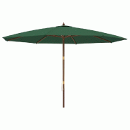 Helloshop26 - Parasol de jardin avec mât en bois 400 x 273 cm vert 02_0008371 - 3000447347765