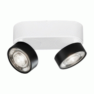 Hole Applique Et Plafonnier Led 13W 3000K Cri90 Blanc/Noir - Plafonnier Et Applique En Aluminium Moulé Sous Pression - Rossini Illuminazione - noir 8