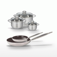 Lot Poêles 24/32 cm & Faitouts 12/16/24 cm Elo Bistro Line - gris 3176239985856