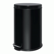 Poubelle à pédale en acier inoxydable noire 20L | Bolero - GG978