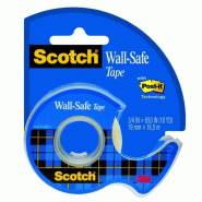 Scotch Ruban adhésif Wall Safe 183-EFDG, transparent, 19mm x 16,5m, en dérouleur (BP1018) - 4054596313224