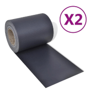 Vidaxl écrans d'intimité de jardin 2 pcs pvc 70x0,19 m gris foncé 3057523