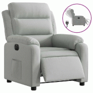 VidaXL Fauteuil inclinable électrique gris clair velours Modèle Rionelle - 3205070