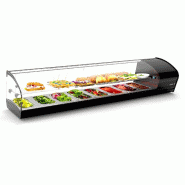 Vitrine réfrigérée à tapas SHARK - 2 niveaux  - 8 bacs GN 1/3 - 1680 mm - SK28 | Sayl Barcelona