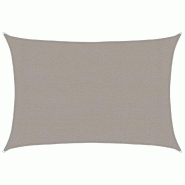 Voile d'ombrage 160 g/m² rectangulaire gris clair 3x5 m PEHD Modèle Patio Mu Prime - 4001986