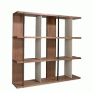 AC ANGEL CERDA Angel Cerdá Etagère en noyer et bois gris 3236C 180 x 40 x 170 - marron Bois manufacturé 8435631024484 AC ANGEL CERDA Angel Cerdá Etagère en noyer et bois gris 3236C 180 x 40 x 170 - marron Bois manufacturé 8435631024484