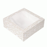 Boite pâtissière avec fenêtre The Pack Deco nano micro 30x30x8cm - par 50