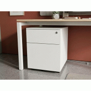 Caisson mobile 2 tiroirs Clen avec structure en acier et support dossiers suspendus
