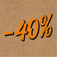 Etiquettes adhésives -40% kraft lisse / orange 35x35mm - par 500