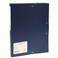 Exacompta Lot de 8 Boîte de classement FOREVER polypro, dos de 40, coloris bleu - 3130635535725