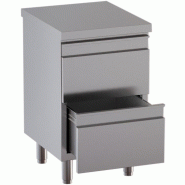 KBS Gastrotechnik KBS Armoire à tiroirs 2 tiroirs 500x700x850 mm sans rebord Acier inoxydable - inox 90622102