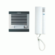 Kit interphone Fermax 6201 - 1 ligne, gris et noir, alimentation : 12 V CA / 1 A-Din4 - 8424299062013