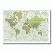 Mappemonde modèle green - poster plastifié a0