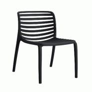 METRO PROFESSIONAL Chaise de terrasse ELARIA, empilable, plastique, noir - noir plastique polypropylène 4894926299237